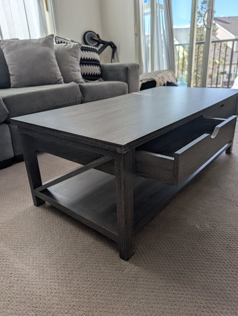 Coffee Table and End Table Set - Grey Wood Finish - photo 5
