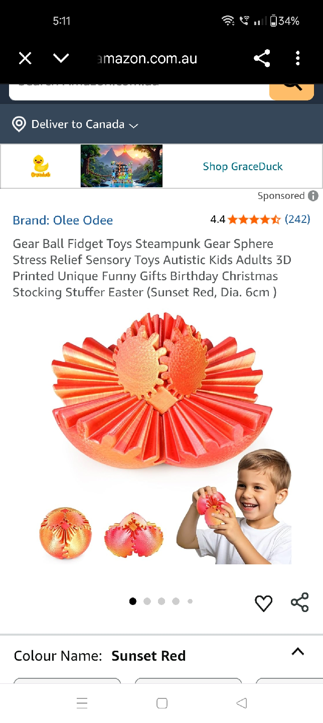 Orange Gear Ball