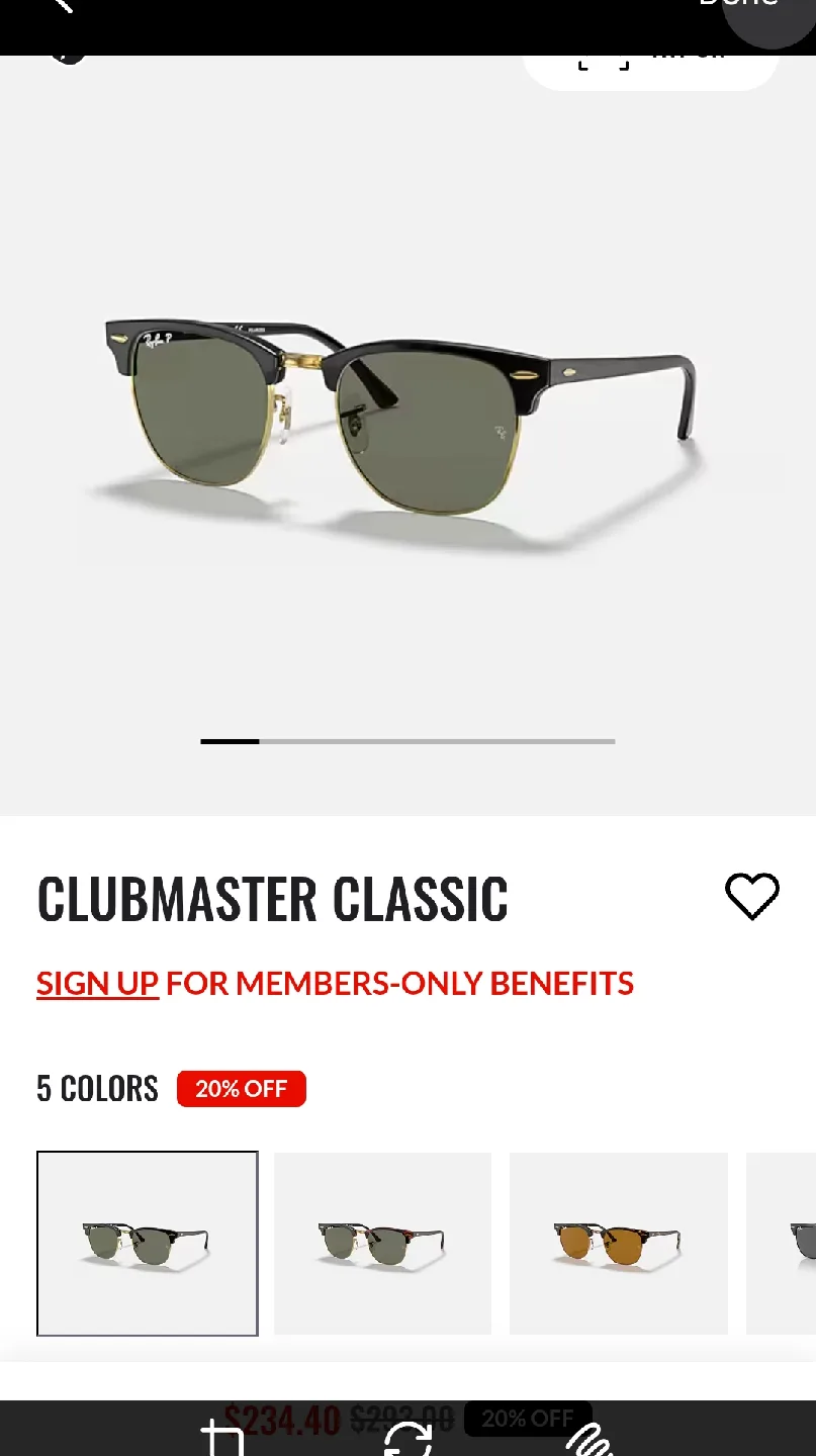 Ray-Ban Clubmaster Polarized Sunglasses image indicator(4)