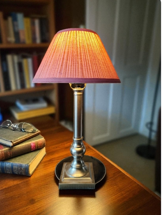 Table Lamp with Pink Shade