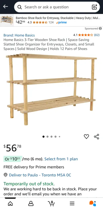 Home Basics 3-Tier Wooden Shoe Rack image indicator(5)