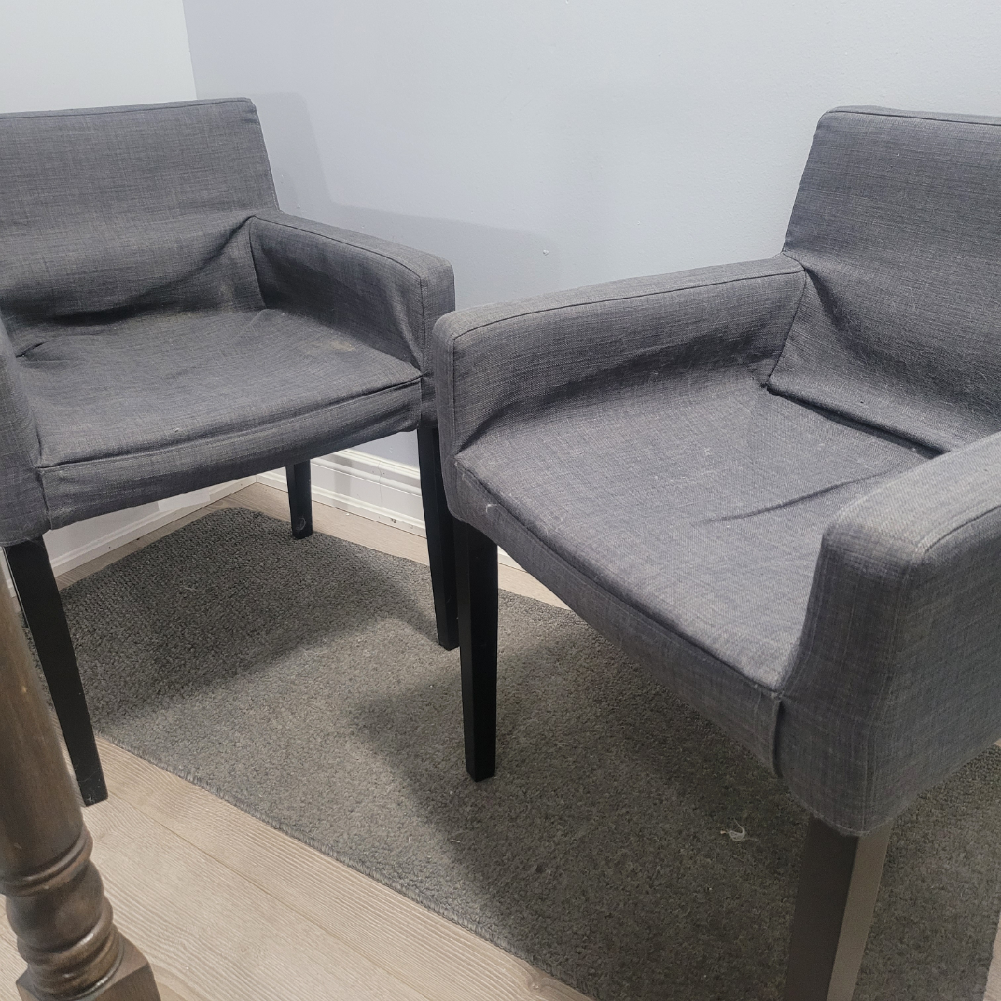 Ikea grey Armchairs - Set of Two