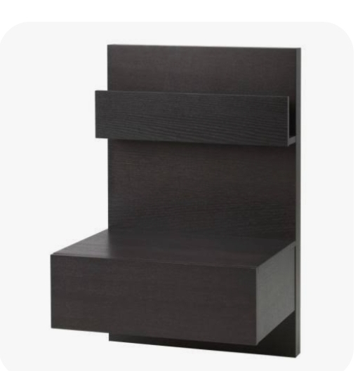 IKEA MALM Floating Nightstand - Dark Brown 🥕 - photo 2
