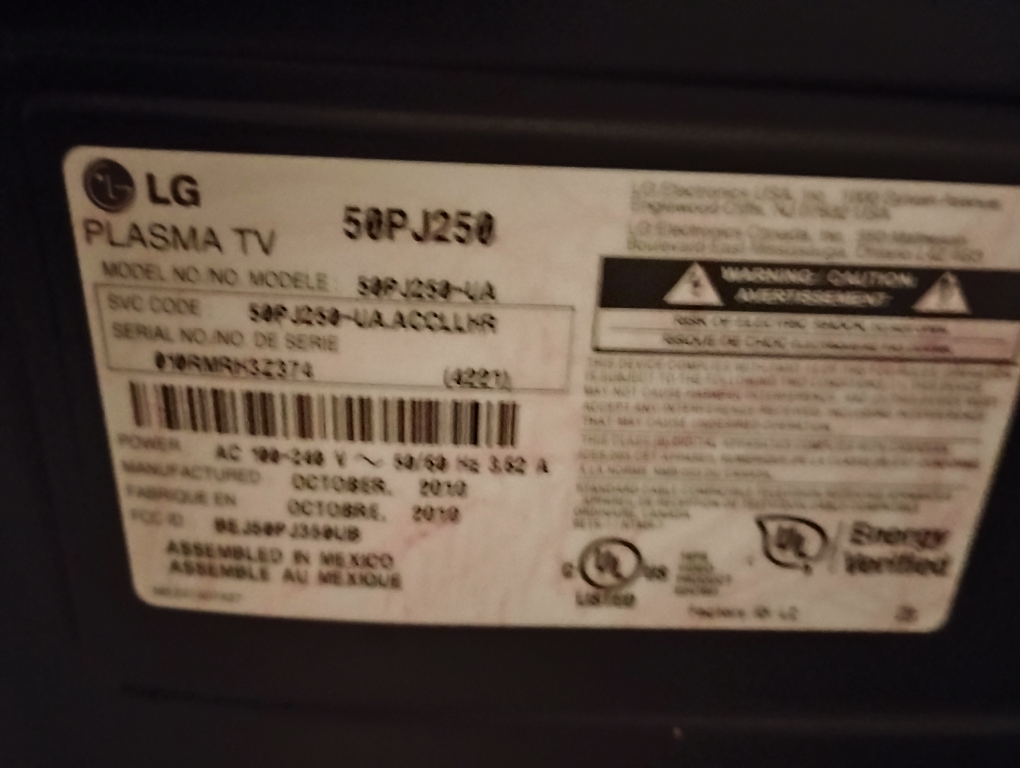 LG 50PJ250 50" Plasma TV - photo 5