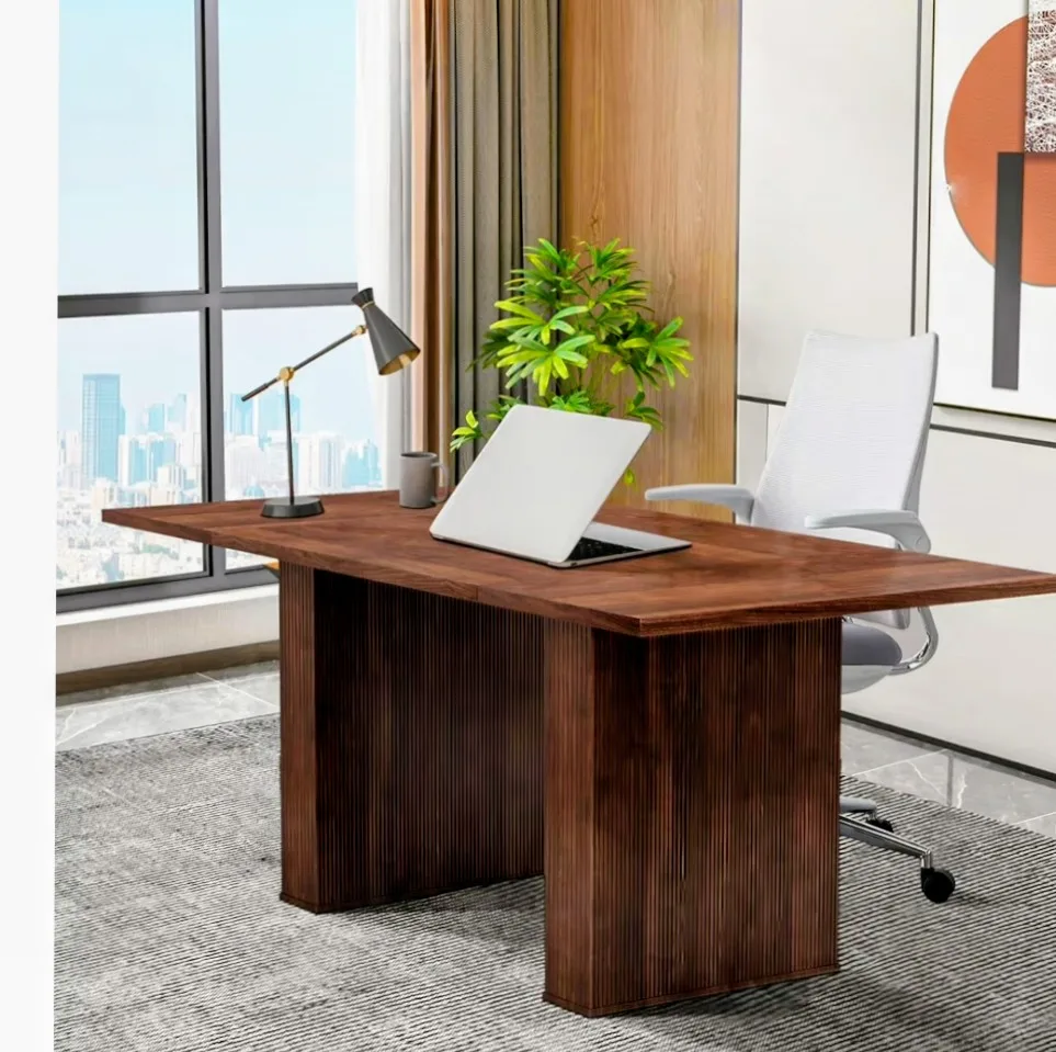 Large 72" Walnut Kitchen Table/Office Desk. image indicator(2)
