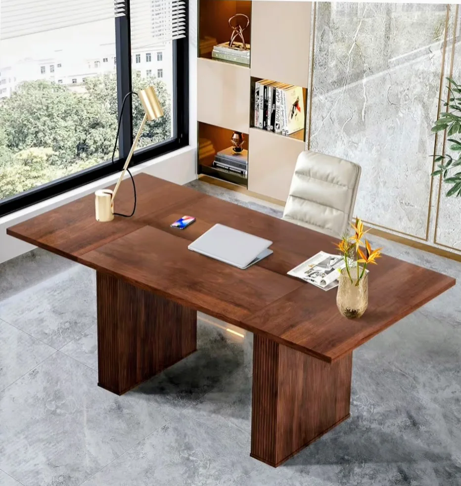 Large 72" Walnut Kitchen Table/Office Desk. image indicator(4)