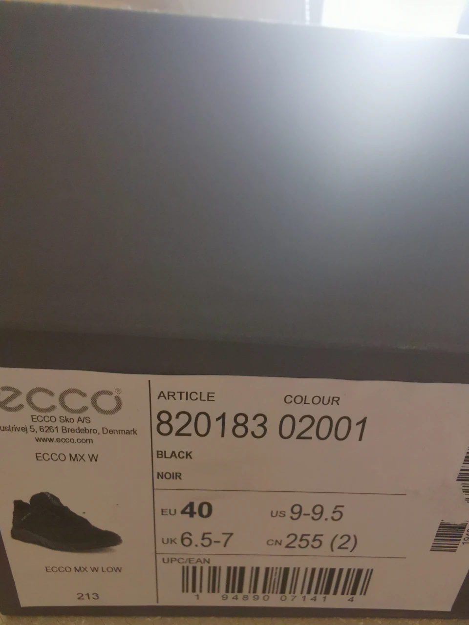 brand new ECCO MX W Low Black Shoes US 9-9.5 - photo 4