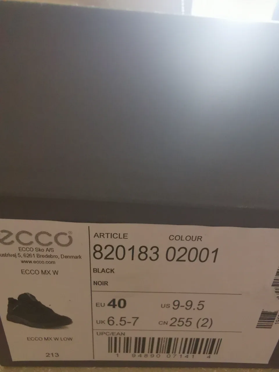 brand new ECCO MX W Low Black Shoes US 9-9.5 image indicator(4)