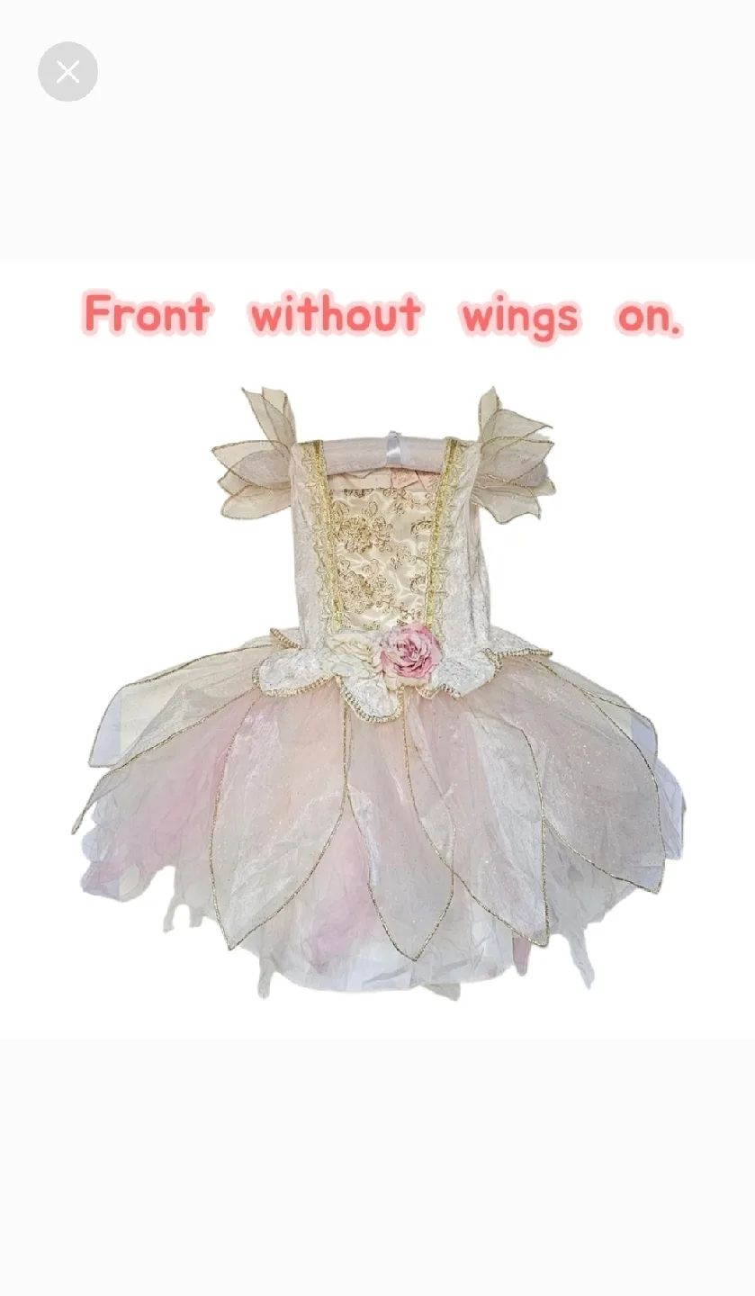 Unicorn Fairy Princess Halloween Costume w Wings & Headband image indicator(2)