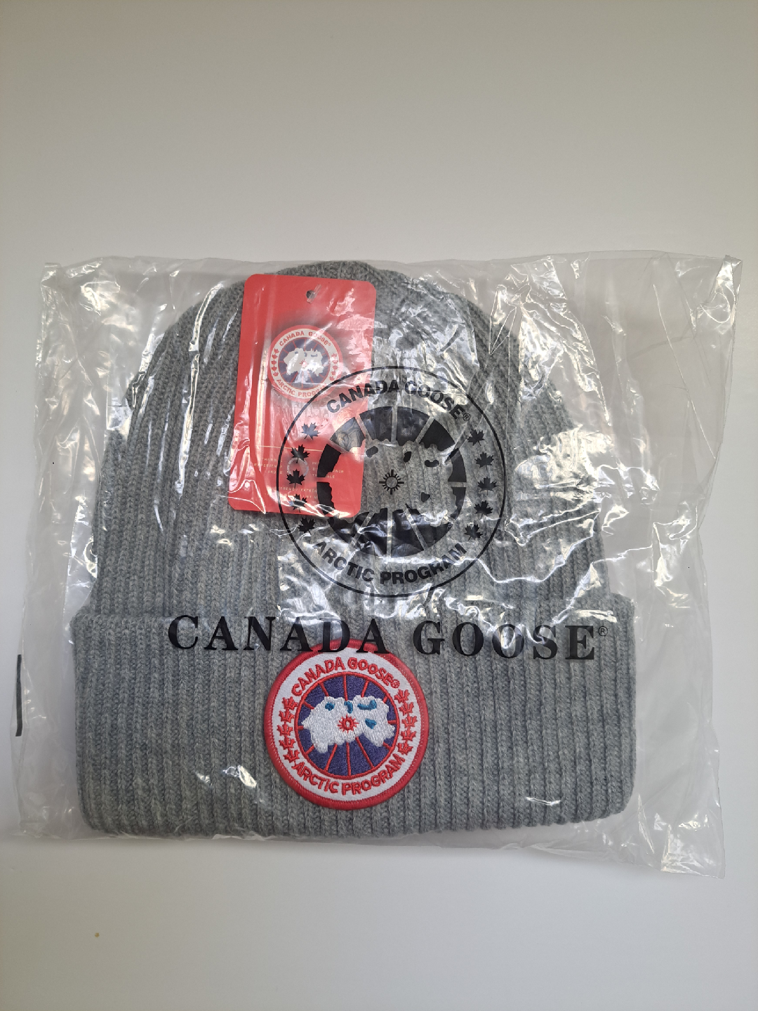 New Canada Goose Grey Beanie
