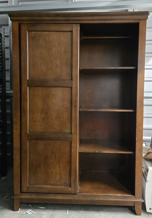Real Wood Wardrobe with Sliding Door & Drawers - photo 2