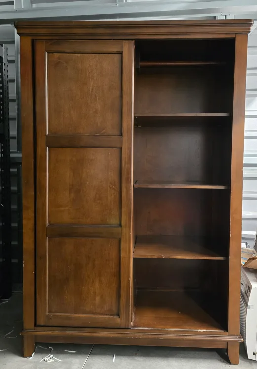 Real Wood Wardrobe with Sliding Door & Drawers image indicator(2)