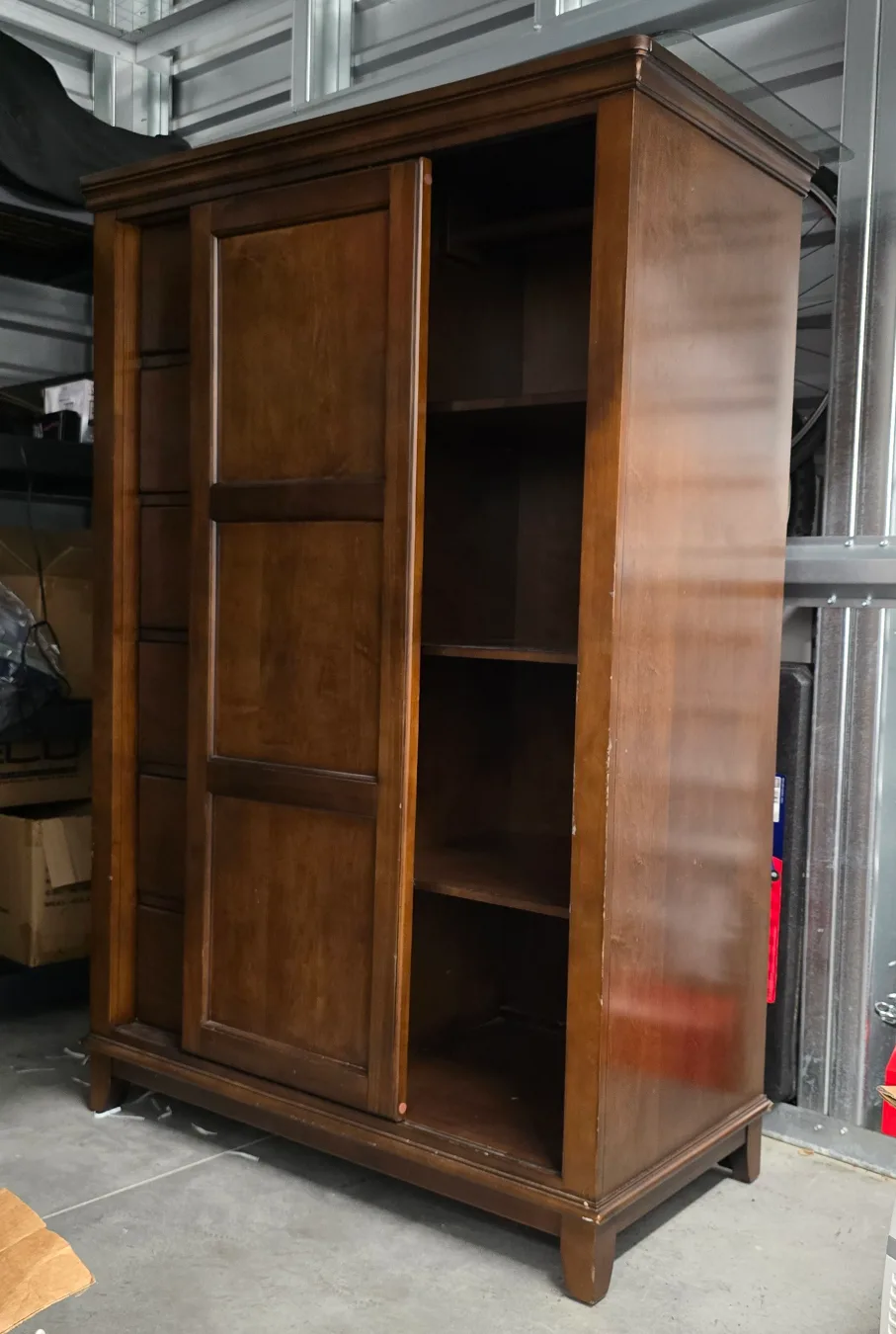 Real Wood Wardrobe with Sliding Door & Drawers image indicator(3)