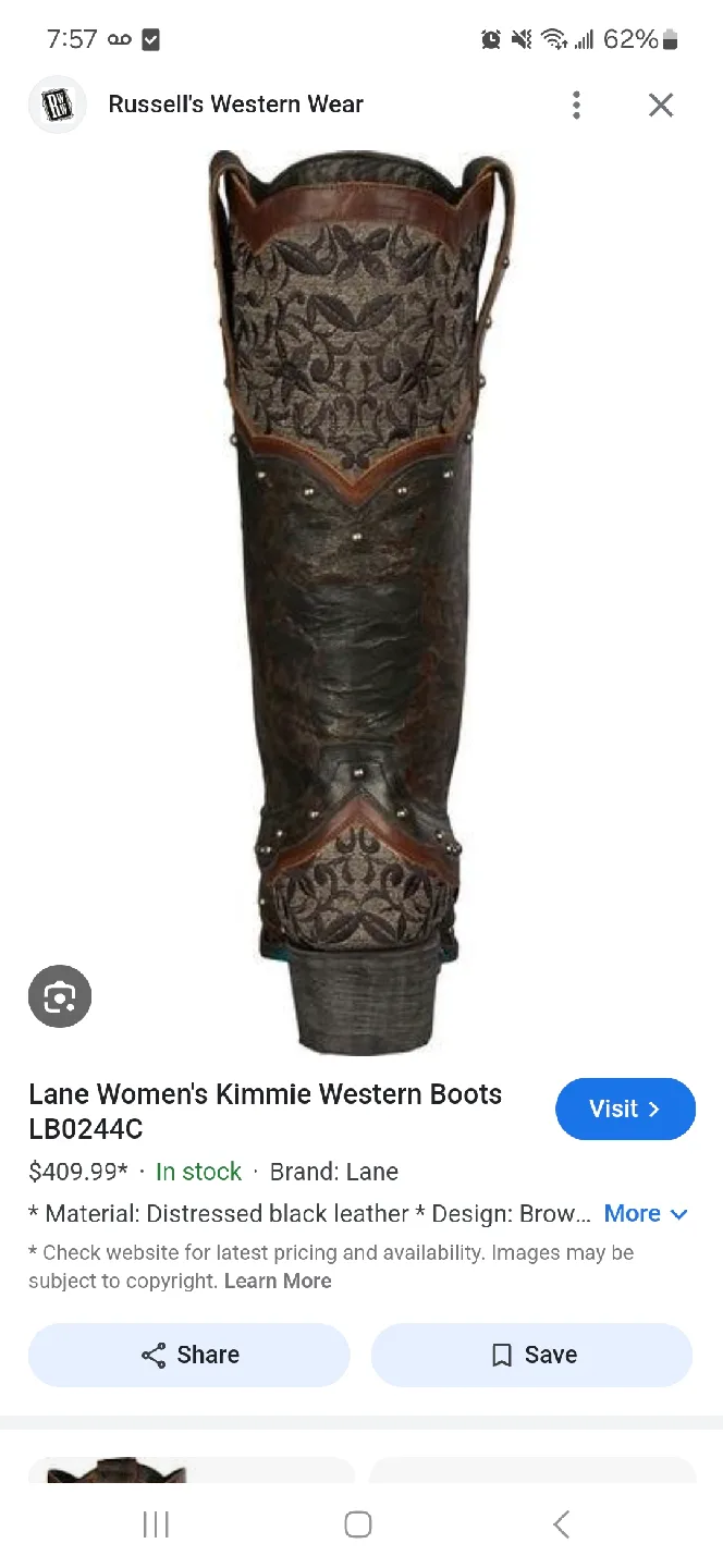 Lane Women's Kimmie Western Boots LB0244C image indicator(4)