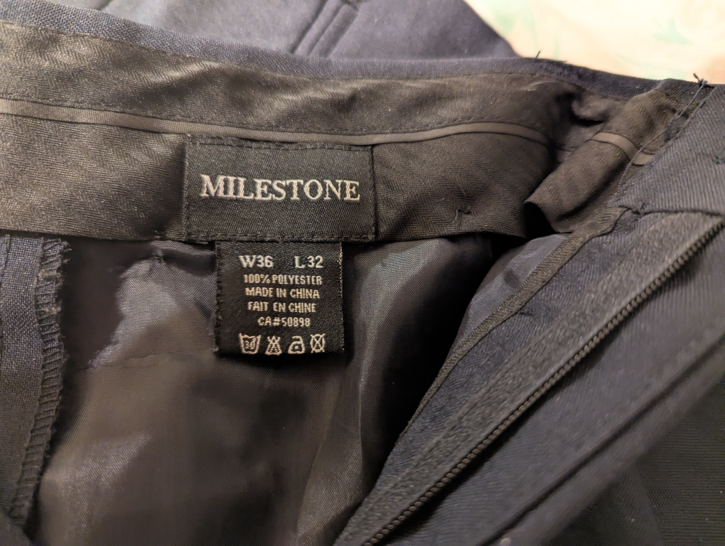 Milestone Navy Blue Dress Pants - W36 L32 - photo 3