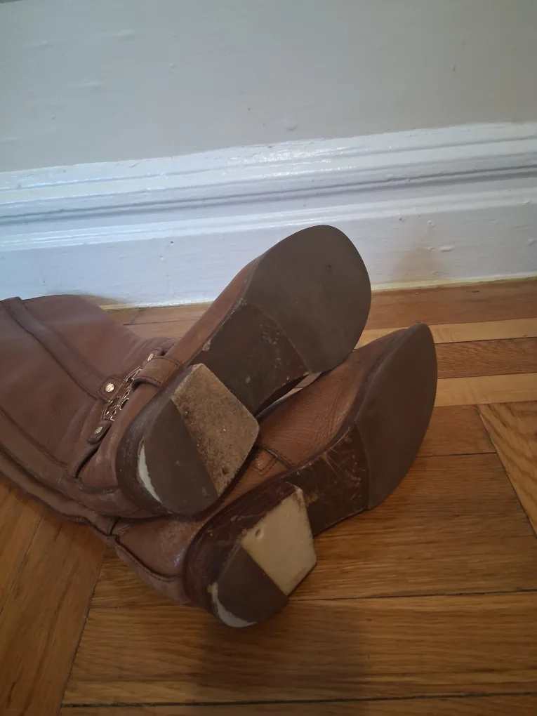 Tory Burch Brown Leather Riding Boots image indicator(8)