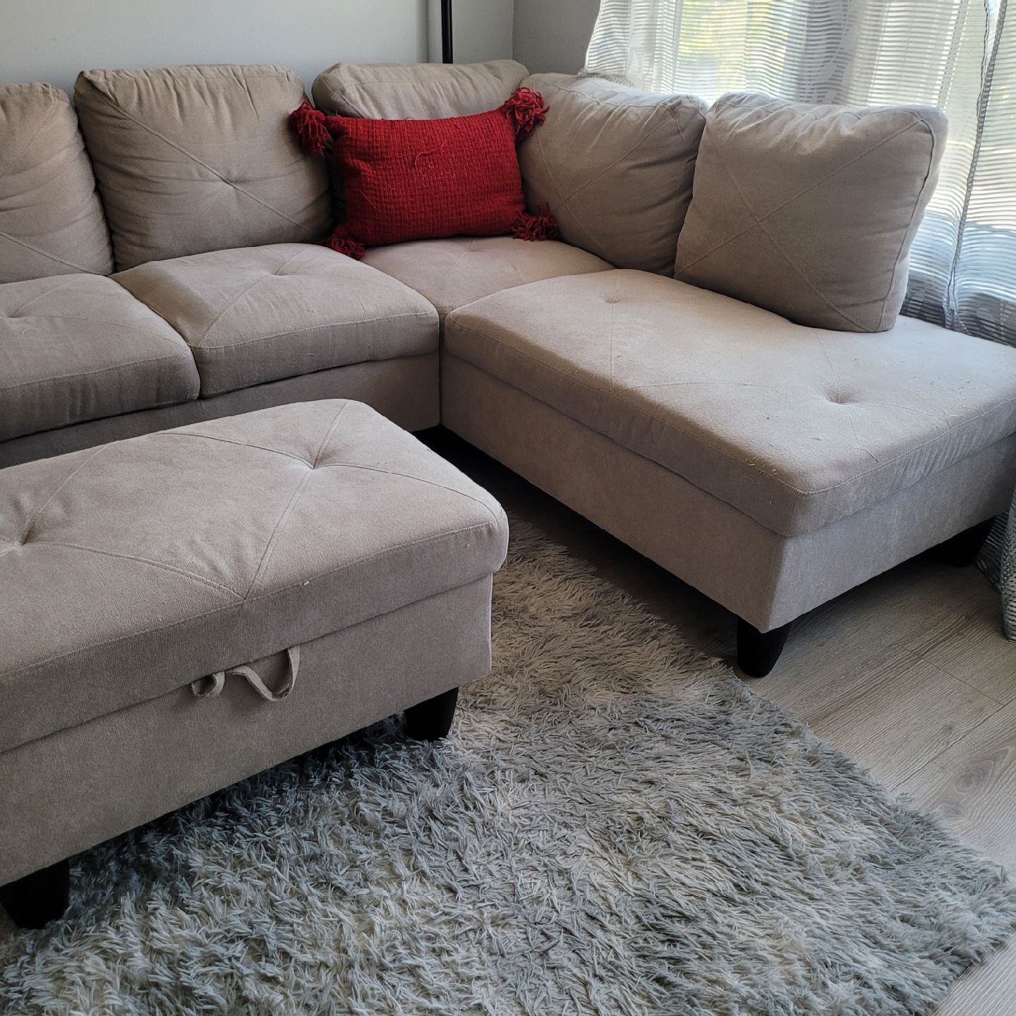 Sectional Sofa with Ottoman