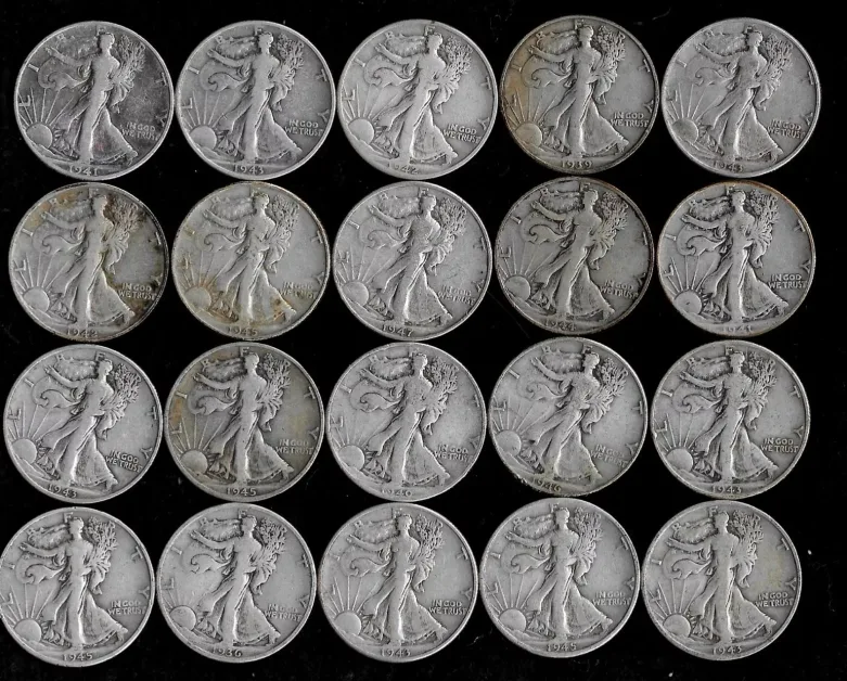 20 Walking Liberty Half Dollars thumbnail