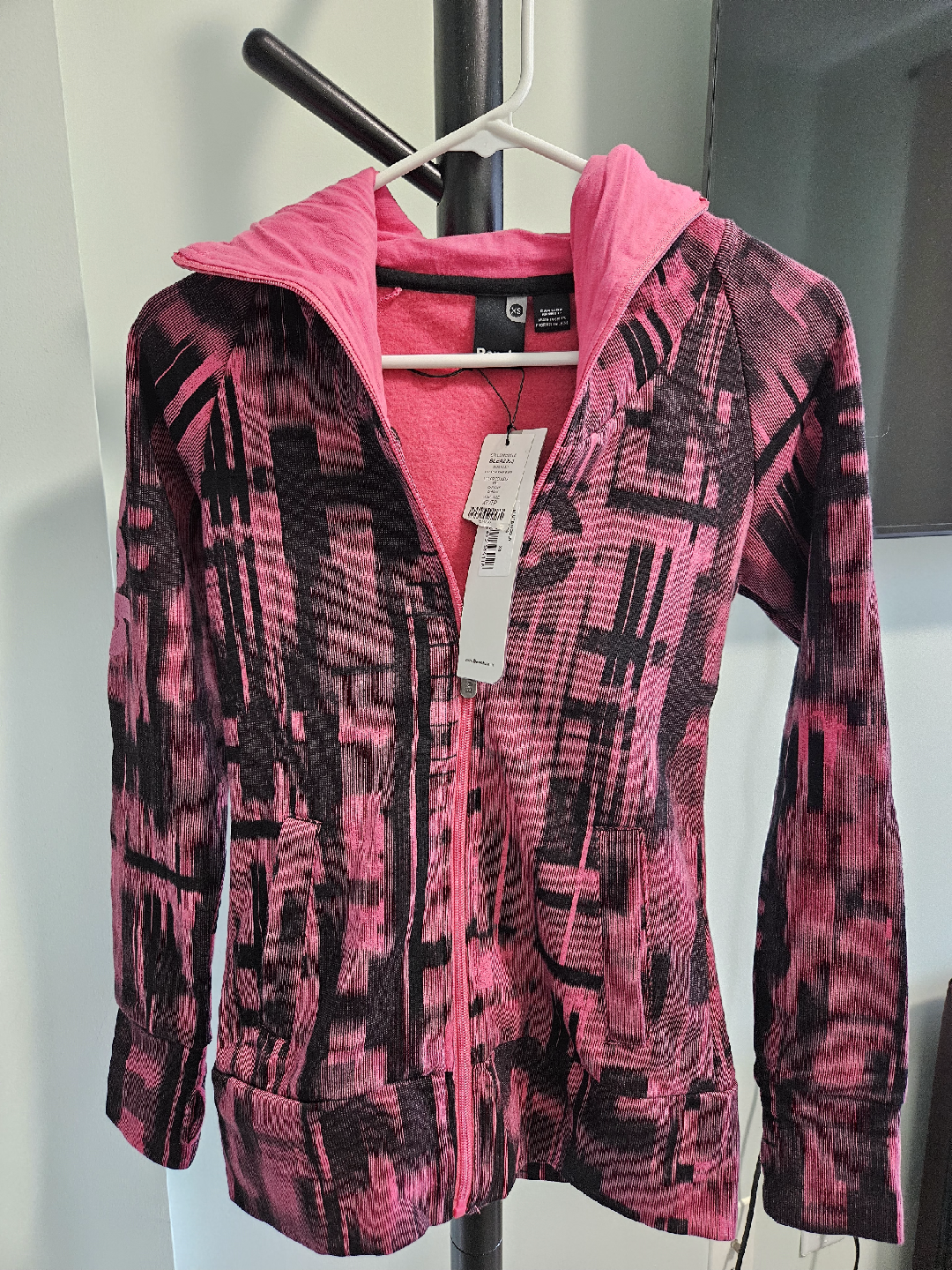 Bench Pink & Black Zip Hoodie - Size XS - New with Tags!