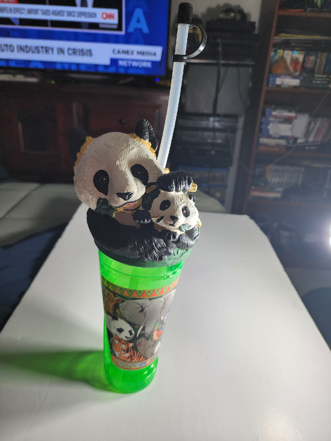 San Diego Zoo Panda Souvenir Cup with Straw