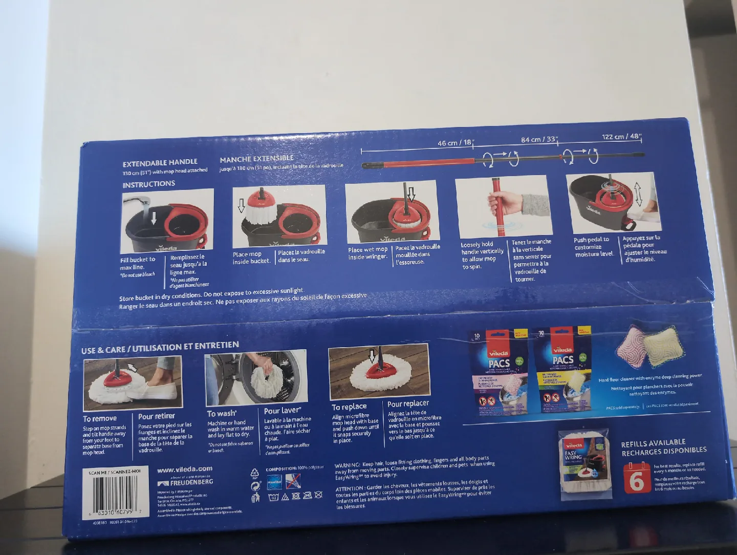 Vileda Easy Wring Microfibre Spin Mop System - NEW image indicator(3)