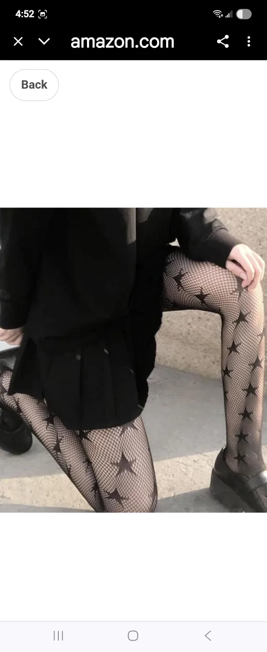Star Pattern Fishnet Stockings, Black image indicator(2)