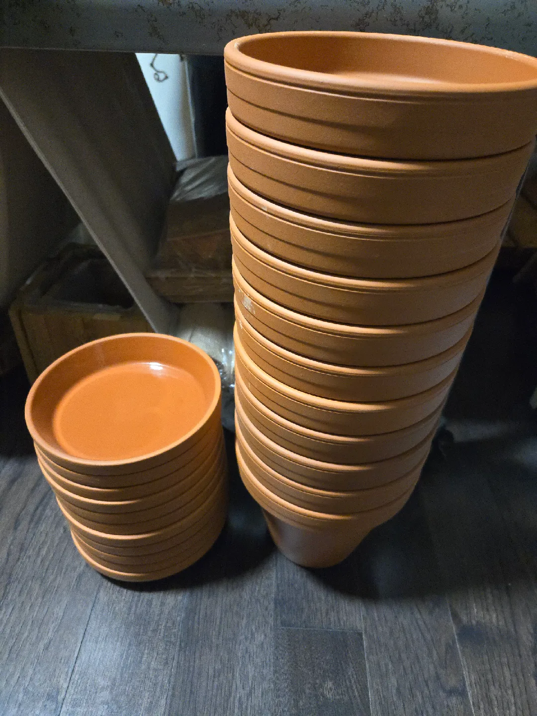 6" Terracotta Clay Pot + 5.5" Glazed Saucers Bundle ( 11 sets)