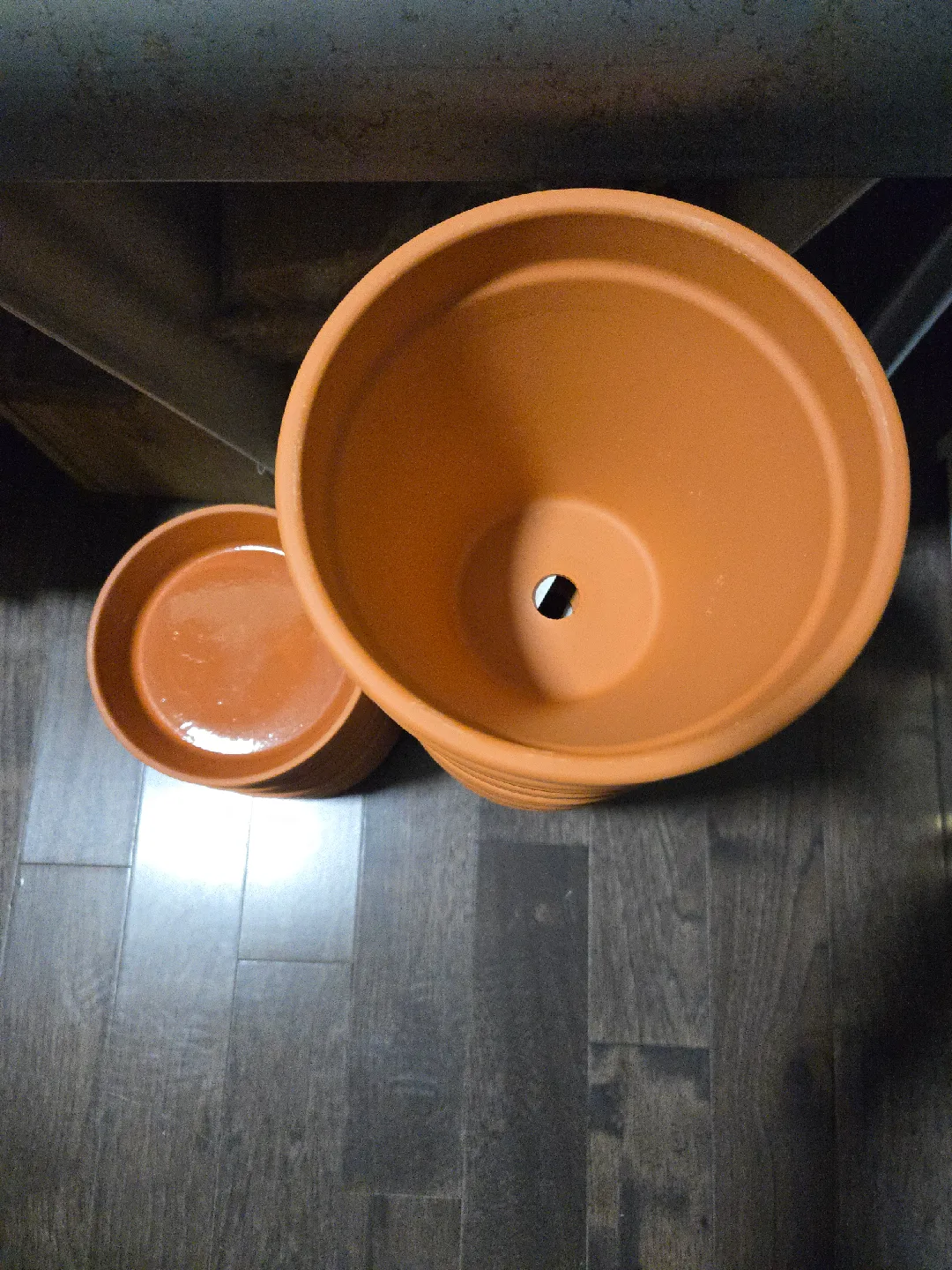 6" Terracotta Clay Pot + 5.5" Glazed Saucers Bundle ( 11 sets) image indicator(2)