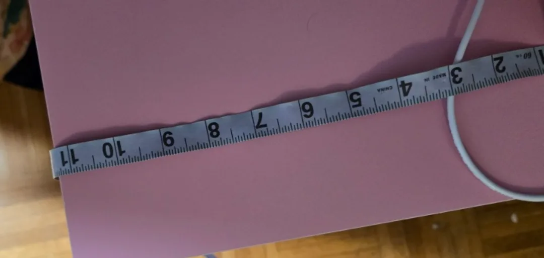 BRAND NEW BOLUO Pink Nightstand with Charging Station image indicator(4)