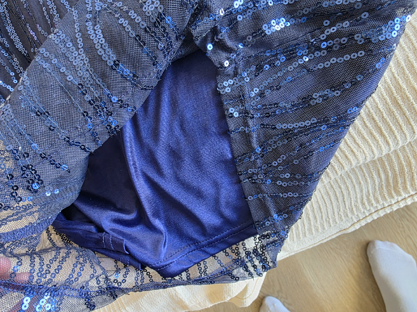 Oodji Collection Blue Sequin Dress - photo 3