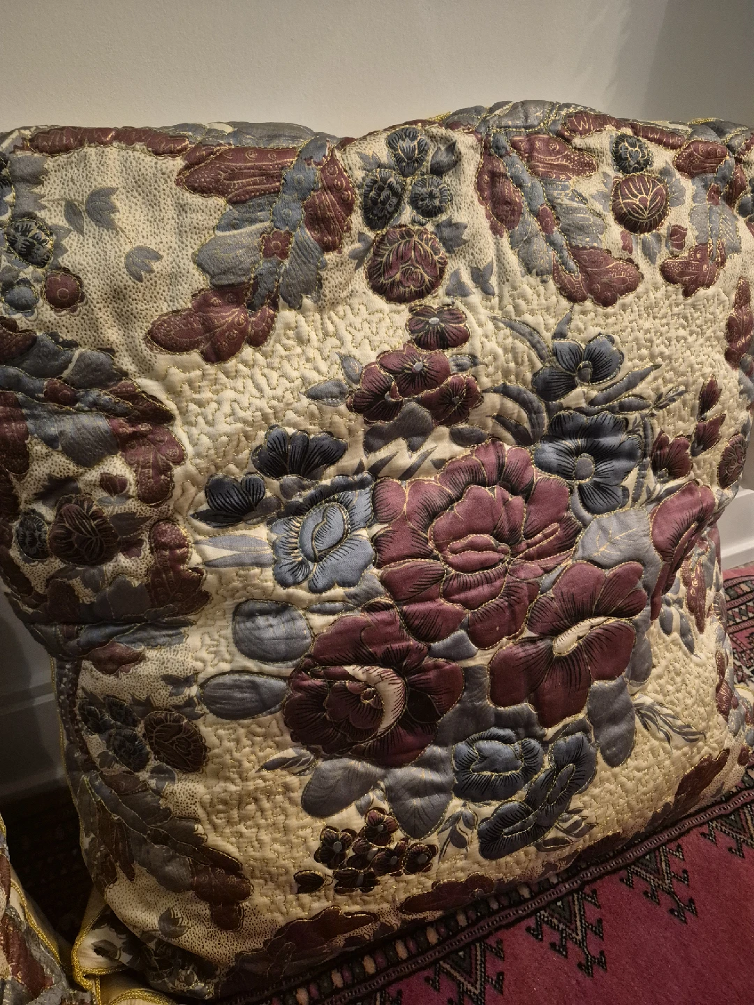 Large Floral  Pillows - Set of 2