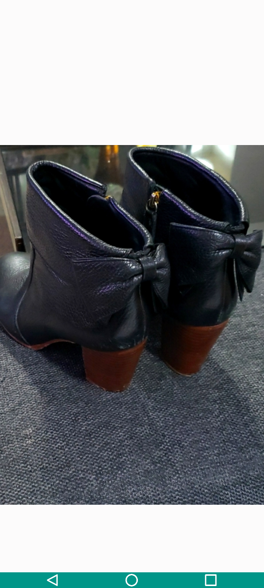 Kate Spade Black Leather Ankle Boots, Size 8