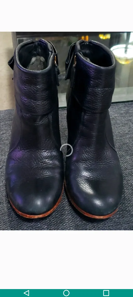 Kate Spade Black Leather Ankle Boots, Size 8 image indicator(3)