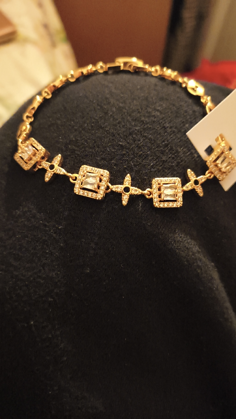 Gold-tone Square Link Bracelet - photo 3