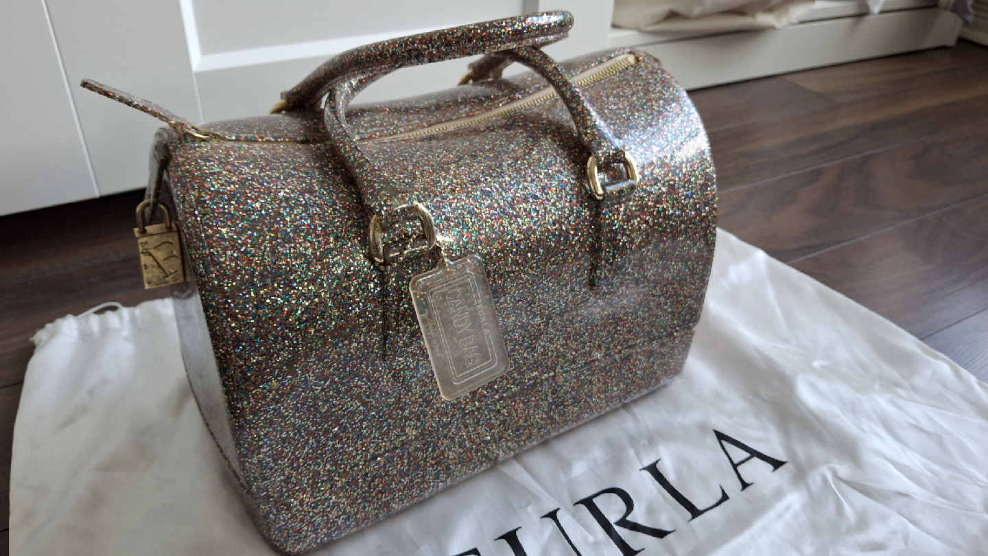 Furla Candy Bag Glitter Dome Satchel