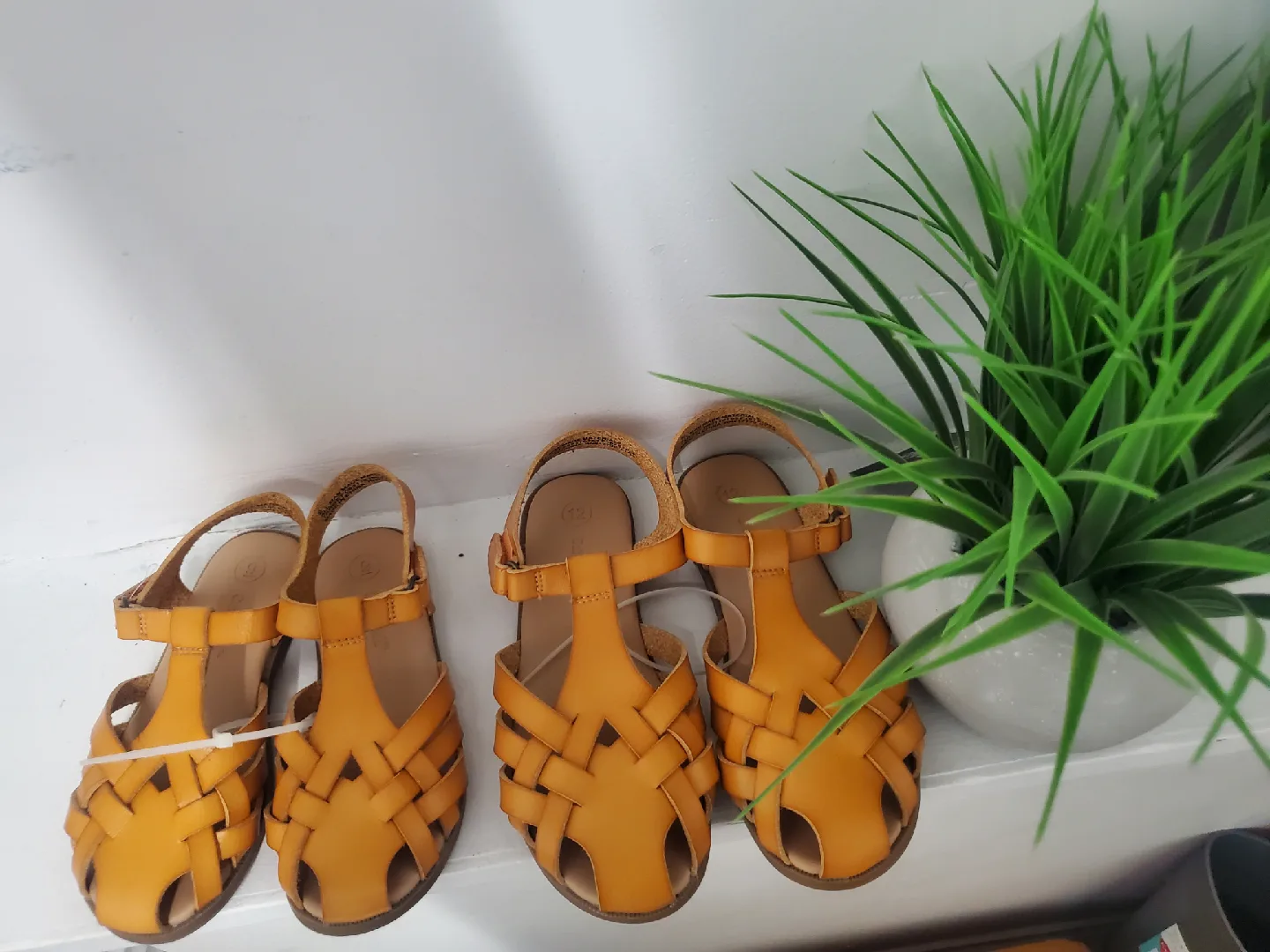 Cat & Jack Sandals - Size 12 & 6 - Mustard Colour thumbnail