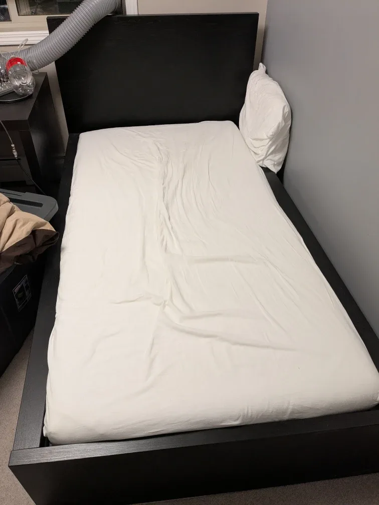 IKEA Malm Twin Bed Frame with Storage - Dark Brown image indicator(2)