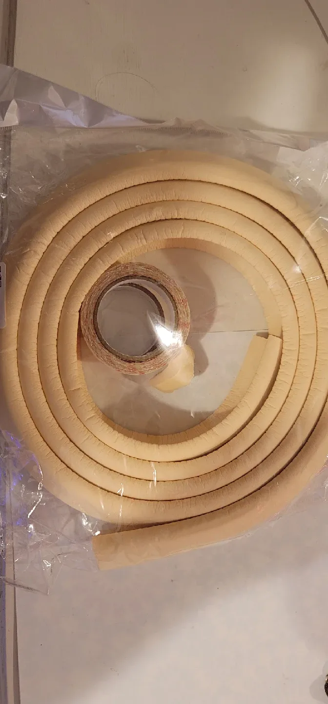 Beige Baby Safety Bumper Strip with Tape image indicator(2)