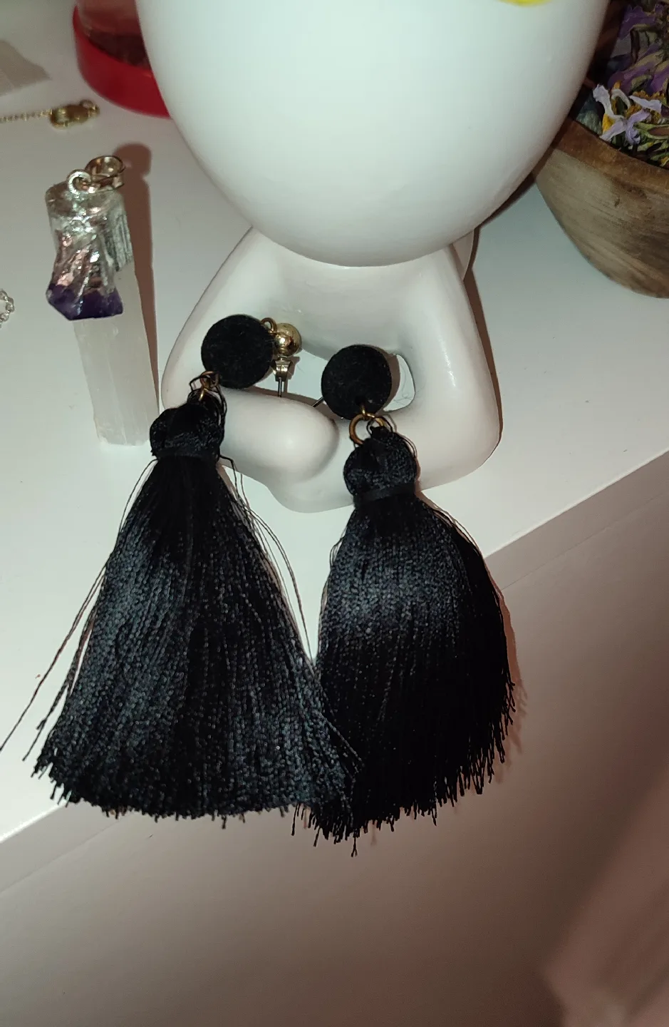 Black Tassel Earrings thumbnail