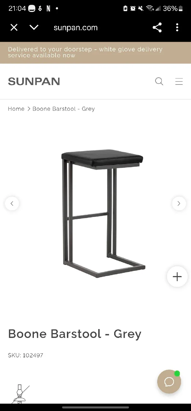 Black Stool with Metal Frame image indicator(6)