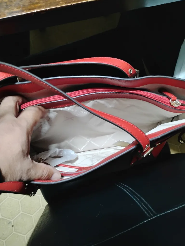 Michael Kors Tote Bag - Red & Brown image indicator(8)