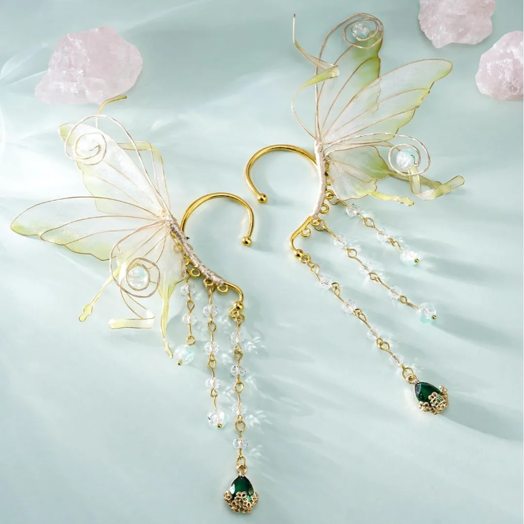 Butterfly Wing Fairy Elf Ear Cuffs image indicator(7)