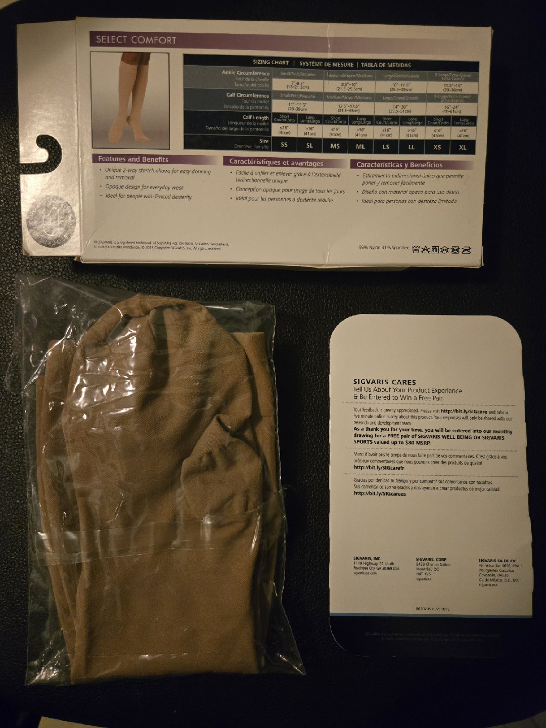 Sigvaris Compression Tights  Size XS - Extra Large/Short - photo 2