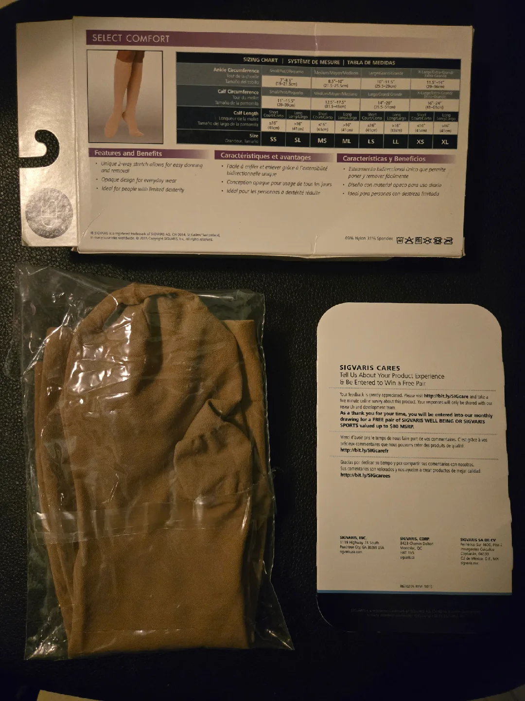 Sigvaris Compression Tights  Size XS - Extra Large/Short image indicator(2)