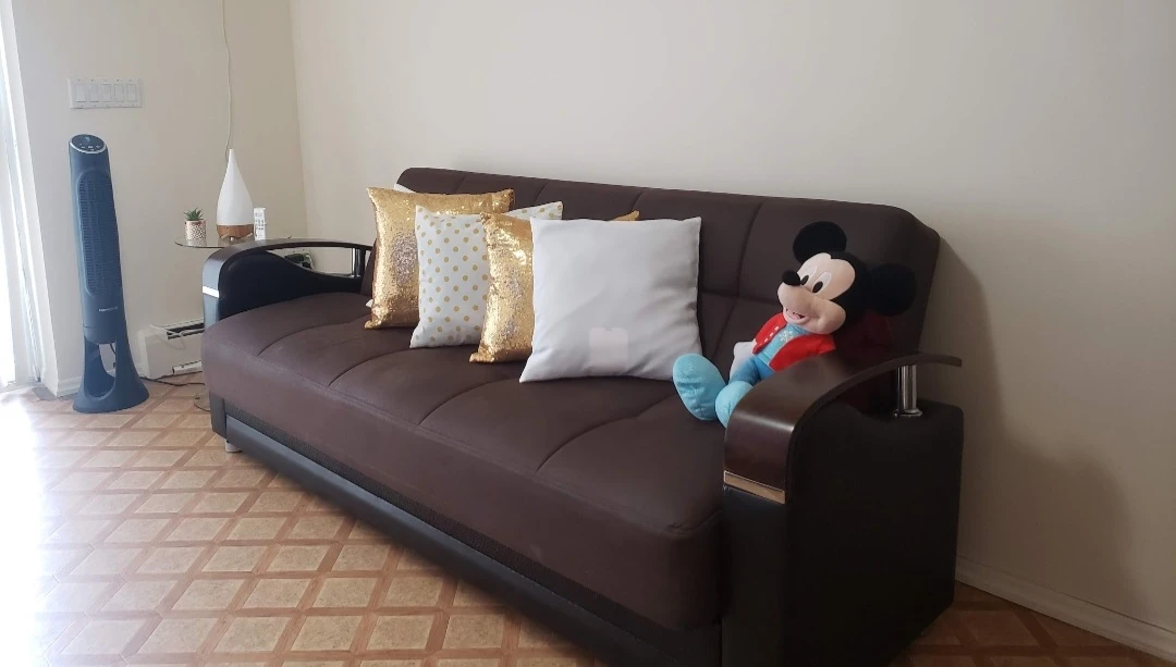 Brown Suede Leather Italian Sofa - photo 2