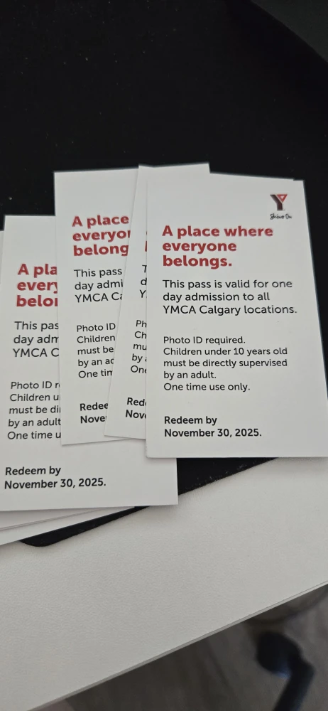 YMCA Day Pass - Valid Until Nov 30, 2025