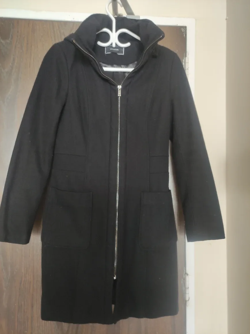 Liz Claiborne Black Wool Blend Coat thumbnail