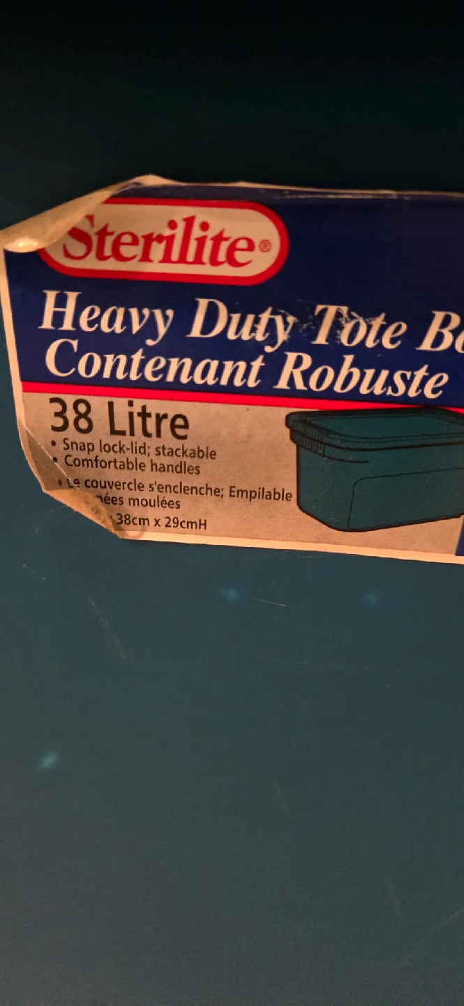 🥕 2 Sterilite Heavy Duty Tote Box - 38 Litre image indicator(2)