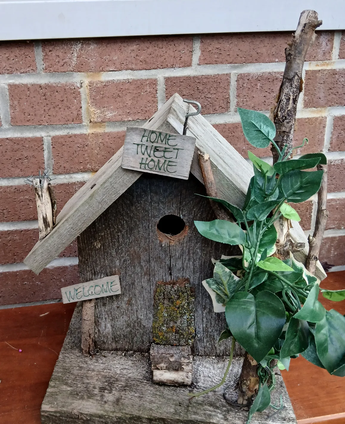 Rustic Wooden Birdhouse - Home Tweet Home thumbnail
