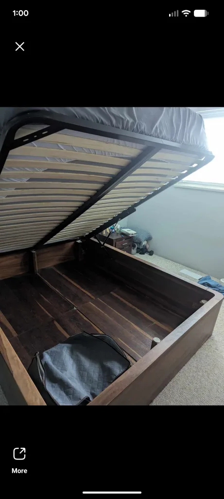 Rosewood Queen Platform Bed with Storage image indicator(2)